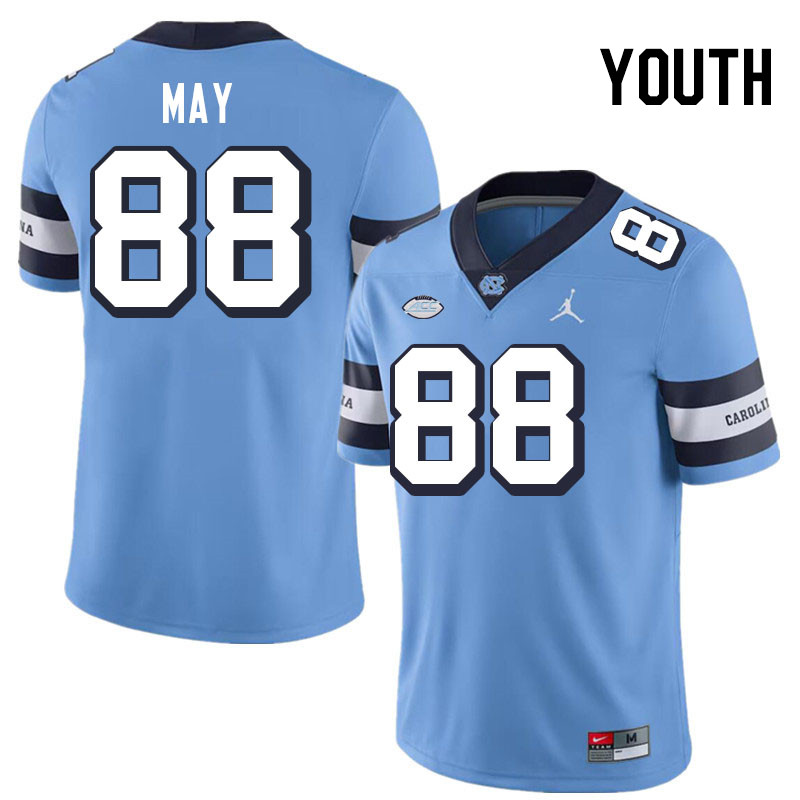 Youth #88 Deems May North Carolina Tar Heels College Football Jerseys Stitched-Throwback